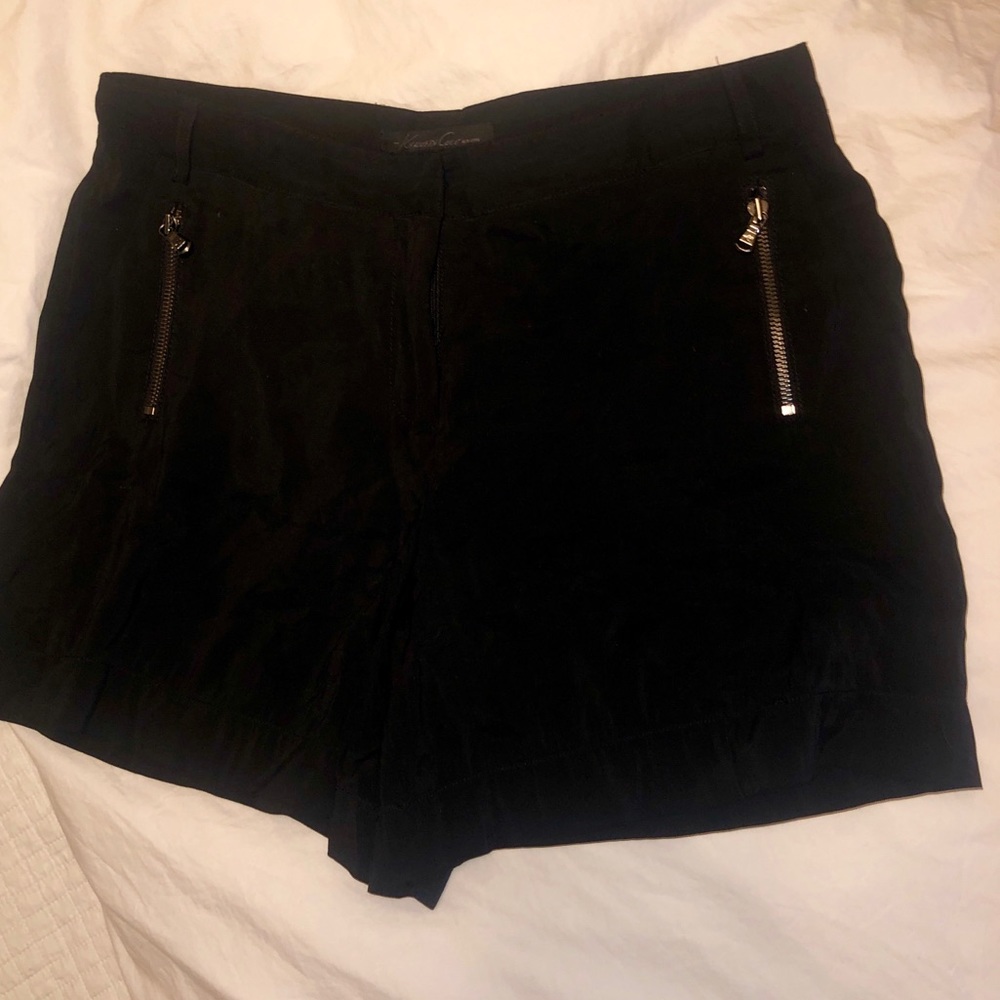 Kenneth Cole black shorts with zipper pockets